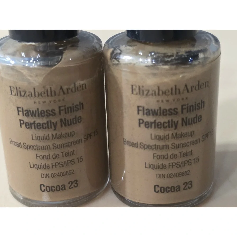 3X‎ Elizabeth Arden Flawless Finish Perfectly Nude Makeup SPF15 Liquid Cocoa 23